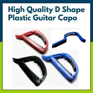 Black High Quality D Shape Plastic Guitar Capo