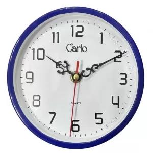 Carlo Wall Clock Living Room Kitchen 6.25 inch Dark Blue