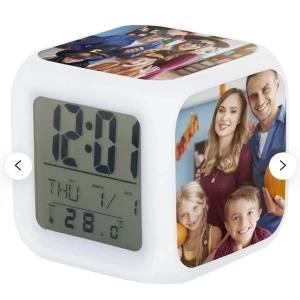 Custom Photo LED Digital Alarm Clock 7 Colors