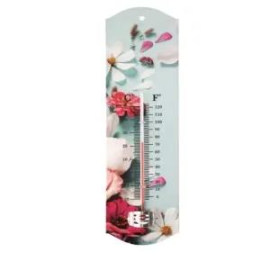 Generic Wall Thermometer Analog Blue Mount Stand