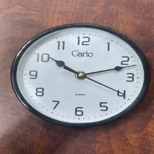Black Carlo Wall Clock Living Room Kitchen 6.25 inch Wall Cl