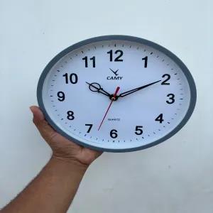Grey 9 inch Home Living Room, office Camy Wall Clock