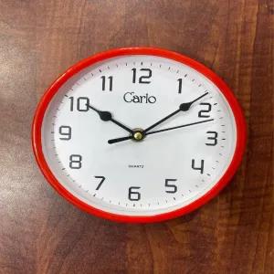 Carlo Wall Clock Red 6.25 Inch for Living Room Kitchen