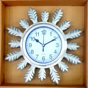 Silver New 9 inch Wall Clock