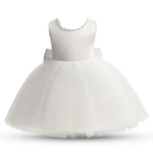 12-18M,White 2023 Infant Baby Baptism Dress For Girls Kids