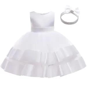 12-18M,White Baby Girl 1st Birthday Party Princess Dresses