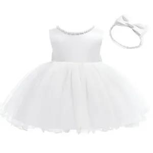 Girls White Party Casual Frock Dress 1-6 Years