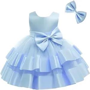 SHEENS Baby Girl Ruffle Lace Backless Dress 5-6Y Light Blue
