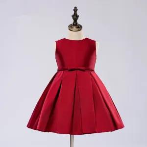 Girls Party Casual Frock Dress Red 10Y