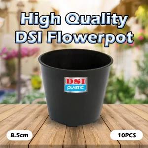 High Quality Flowerpot 8.5cm Black 10 PCS
