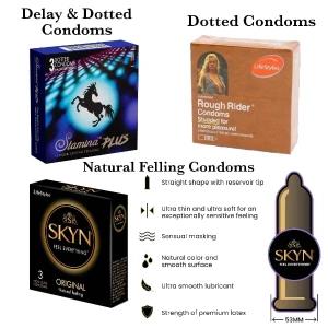 Skyn Stamina Plus Delay Rough Rider Dotted Condoms