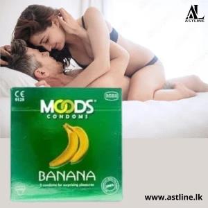 MOODS BANANA FLAVOURED CONDOMS 3Pcs