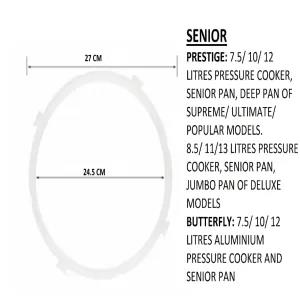 Multicolor Mayur Pressure Cooker (Senior) Colour Gasket 7.5L