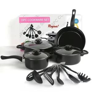 Black Regina 13 Pcs Cookware Set (R13CS)