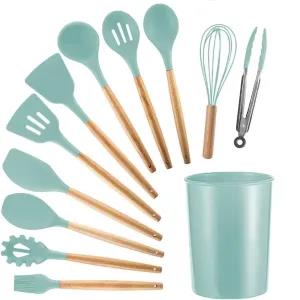 Light green Non Stick Silicone Spatula Set for Cooking Non-S