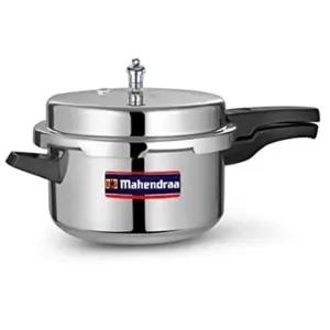 Silver Mahendra Aluminum Pressure Cooker 3 Liters