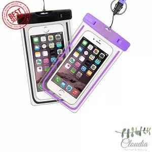 Purple Water Proof Bag Pvc Mobile Phone Cases Clear Pouch Ca