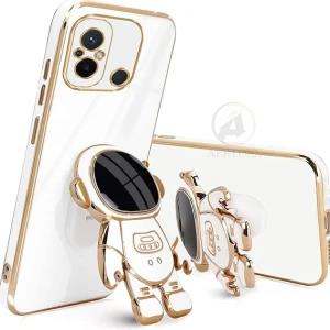 Redmi 12C Golden Plated Astronaut Premium Back Cover