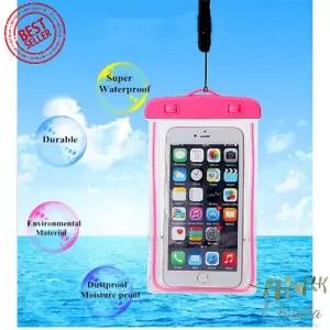 Pink Water Proof Bag Pvc Mobile Phone Cases Clear Pouch Case