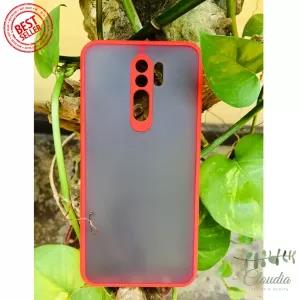 Red Redmi 9 Gingle Covers Case With Contrast Button For Red