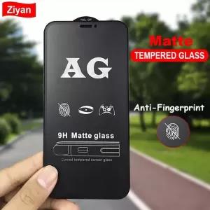 Vivo Y20A Stylish Full Cover Matte Texture Tempered Glass no