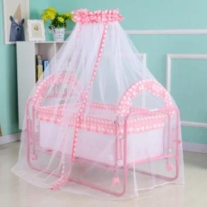BABYLAND COT206 Baby Swinging Crib with Mosquito Net