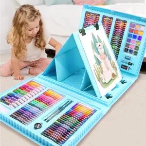 Blue 208 PCS Art Supplies, BRAND Drawing Art Kit for Kids Ad