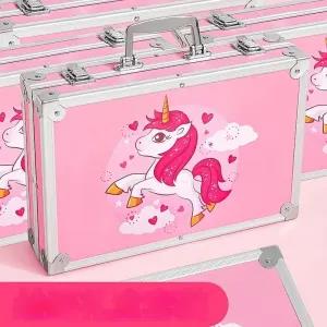 Pink 145 pcs Color Box with Multiple Coloring Kit, Professio