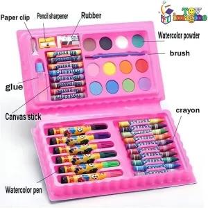 Pink 42 Pcs Color Set/Kit For Drawing & Painting Portable Ar
