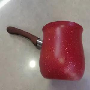 Red Milk Coffee Pot, Single Handle Milk Pan Nonstick Milk Pa