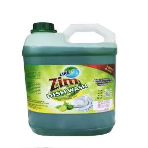 Zim Dish Wash Liquid For Dishwashing, Lemon - 5 Liter