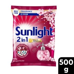 Sunlight Clean And Sakura Fresh Detergent Powder 500g