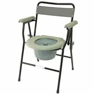 Commode chair with bucket grey