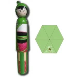 Green Cartoon character bottle umbrella Cute Doll Bottle Fol