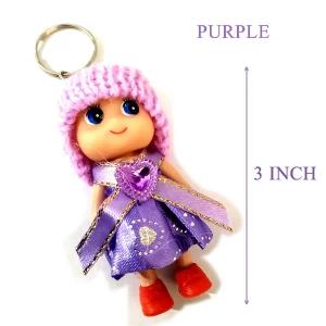 Cute Baby Doll Key Tag - Purple