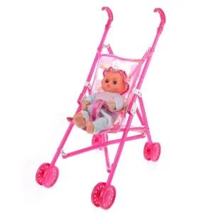 Generic Pink Baby Kids Doll Buggy Stroller (886-8A1)