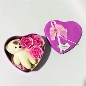 Gift Sense Lovely Gift Box with Flowers & Teddy Bear