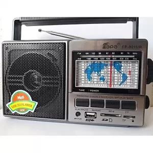 Generic 3-Power Rechargerble Radio with USB/SD/BT