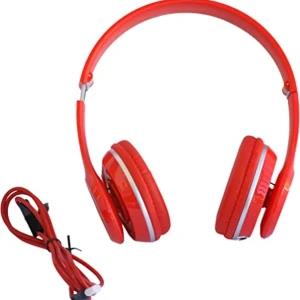 Hanizu Hz-100 Red Extra Bass Foldable Headphones