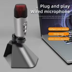 MB-8700 USB Condenser Microphone Light Professional Gaming