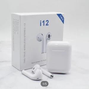 White I12 Tws Earphones, 30 Hours, Mobile