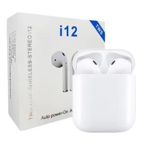 White i12 TWS Wireless Airpods Bluetooth 5.0 With Touch Cont
