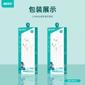 Zeqi ZE-Y611 Wired Earphones 3.5mm Jack