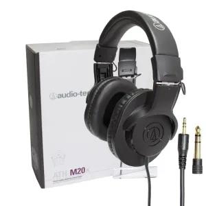 Black ATH-M20X Adio Technica Studio Recording Wired Professi