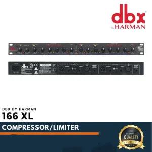 Black dbx 166XL Stereo Compressor / Limiter / Gate - Reverb