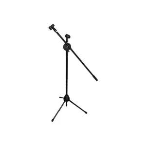 Black Microphone Stand For Two Microphones