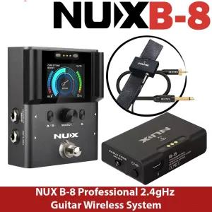 Black NUX B-8 Professional 2.4gHz Guitar Wireless System