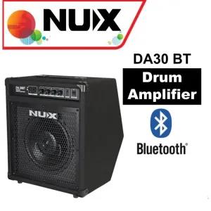 Black NUX DA-30BT Bluetooth Personal Drum Monitor Amplifier,