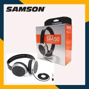 Black Samson SR450 Closed Back On-Ear Studio Headphones