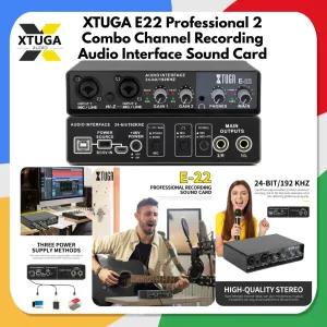 Black XTUGA E22 Professional 2 Combo Channel Recording Audio